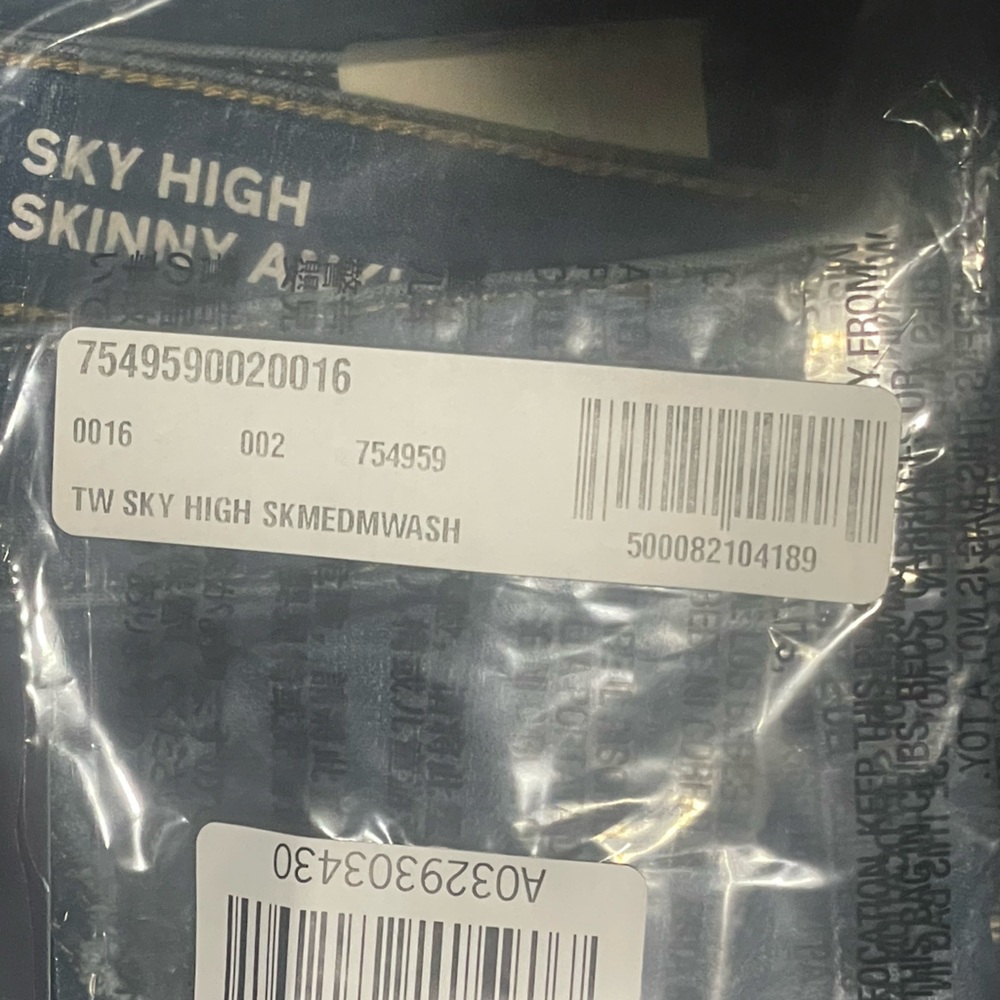 🆕 RESERVED XMS Gap Kids Girls Sky High Distressed Skinny Jeans with Washwell 16 - Picture 10 of 13